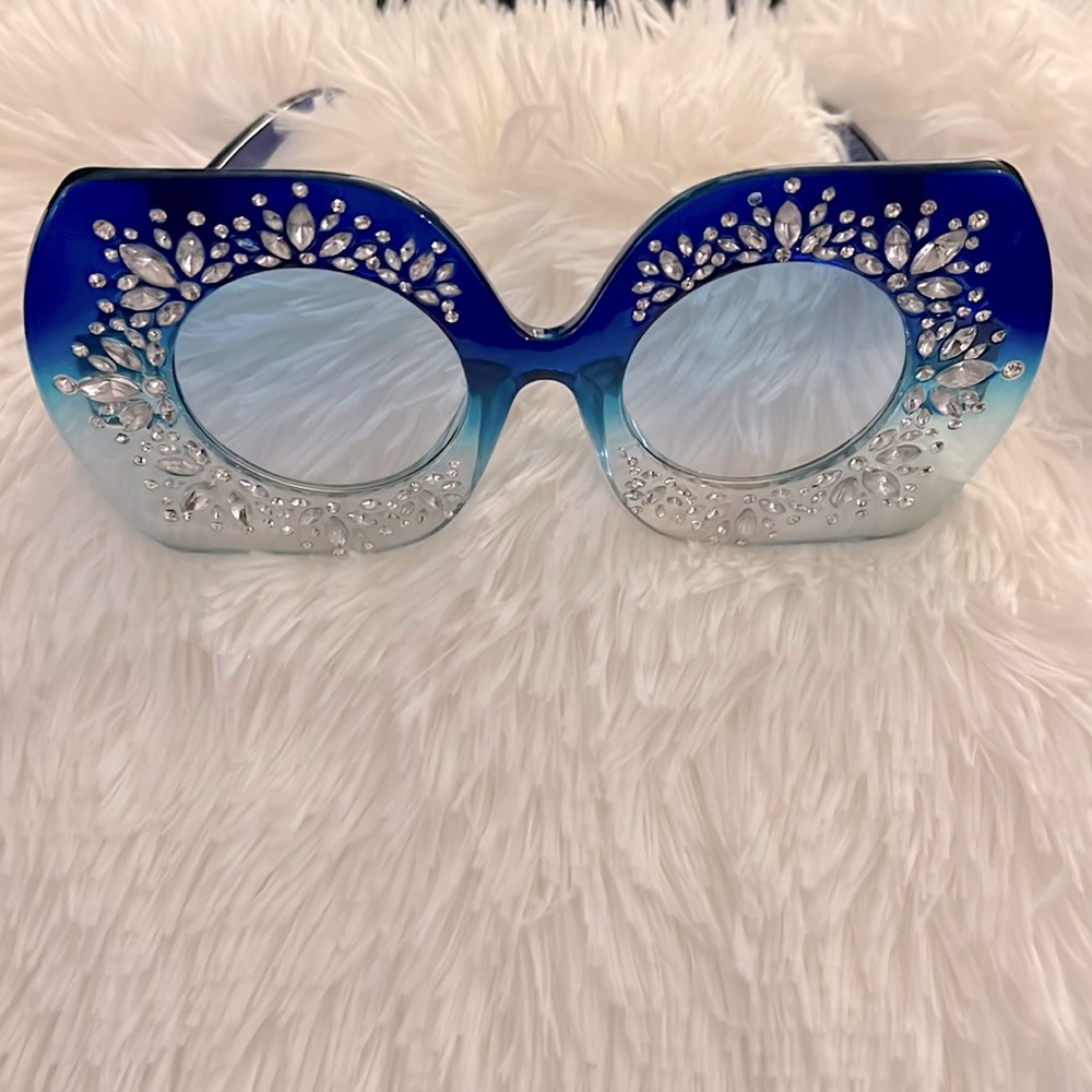 Oversized Blinged Out Sunglasses. Brand New. No Tag. Never worn.